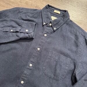 J. Crew Men's Casual Button Down Shirt - Dark Blue